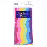20" x 20" 288 Sheets Rainbow Bright Scalloped Tissue Paper for Gift Wrapping Arts and Crafts Decorations Party by MyGlitzzie