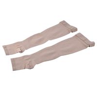 Hegaed Silicone Medical Secondary Compression Socks Anti-Skid Vein Elastic Socks Skinny Legs Varicose Nurse Health Slim Socks (Black Leaking Toes)