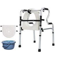 LHQ-HQ Elderly Walker Belt Belt Bath Plate + Toilet Walker Lightweight Folding Four-Legged Assistant Cane Non-Slip Walking Stick with Hospital (Color : Without Pulley) (Color : Without Pulley)