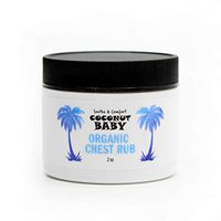 Coconut Baby Chest Rub for Sinus Congestion Coughs Colds & Sore Muscles - Coconut Oil - Vitamin E - Beeswax - Peppermint & Eucalyptus - Neck Back & Feet
