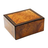 Lxc Smoking Set/Cigar Humidor - Cedar Wood Lining can Put Down 30-50 Cigars Constant Temperature and Humidity with humidifier and Hygrometer Travel Portable Cigar humidor Men's Gifts Mute