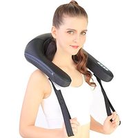 NURSAL Neck and Shoulder Massager with Heat and Adjustable Intensity & Speed, 3D Deep Shiatsu Kneading Massager for Blood Circulation, Muscle Pain Relief