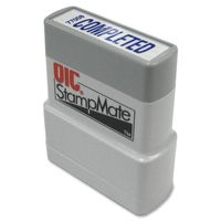 OfficemateOIC Office Pre-Inked Message Stamp,"Completed", Blue, Refillable (77008)