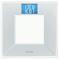 Taylor Precision Products Digital 440lb Bathroom Scale White Miter Cut/Glass