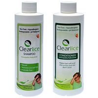 ClearLice® Lice Treatment Shampoo and Conditioner - 1 Day Treatment Kit - Get Rid of Head Lice, Super Lice and Nits - Natural Enzymes and Essential Oils - Skin Friendly, SLS Free - 8 oz Bottles