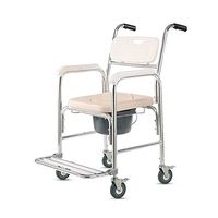 SMLCTY Multifunctional Folding Toilet Chair, Strong Bearing Capacity, Adjustable Seat Height, Stable and Durable, Suitable for The Elderly and Disabled