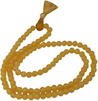 Jet Energized Yellow Aventurine 108 Beads Mala 6 mm Prayer Japa Gemstone Reiki Healing Crystal Semiprecious Strand Tassel Tibetan Buddhist Wealth Abundance Aum Karma Image is JUST A Reference