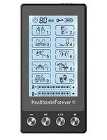 10 Modes Best tens EMS nmes Unit Machines Electric Electron Electronic Pulse Back Neck Legs Massagers Handheld for Back Neck Shoulder Knee Pain tmj Replacement Pads HealthmateForever TS10AB-Black