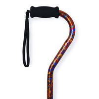 Offset Handle Aluminum Cane, Paisley, Qty: 1