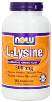 NOW Foods L-lysine 500 mg, 250 Capsules