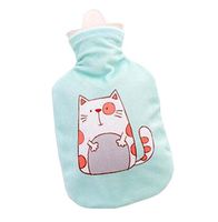 500 ML Soft Cute Hot Water Bottle Lovely Fleece Cover,Cat (Cover May Random)