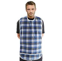 Adult Bib with Crumb Catcher, KIKIGOAL Mealtime Clothing Protector Adult Aid Apron for Elderly Patient Senior