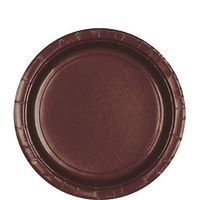 Round Paper Plates | 20ct (7 inch, Chocolate Brown)