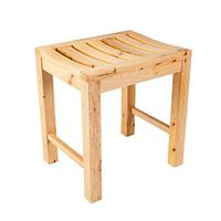 JHome-Bathing Stool Shower/Bath Stools Wooden Shower Seat Stool Wood Change Shoes Stool for Elderly/Disabled Anti-Slip Heavy Duty Wood Color Shower Seat Stool for Shower/Bathroom Max. 250kg(423445c