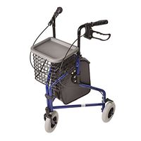 Duro-Med 3-Wheel Aluminum Rollator, Royal Blue