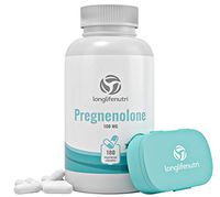 Pregnenolone 100mg - 180 Vegetarian Capsules | Made in USA | Hormone Balance Supplement | Supports Adrenal Fatigue, Stress & Energy | Enhances Brain & Memory Function | 100 mg Powder Complex Formula