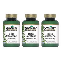 Swanson Beta-Carotene (Vitamin A) 10000 Iu (3000 mcg) 100 Sgels (3 Pack)