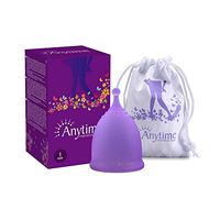 Silicone Menstrual Cups, Period Cups with Free Bags, Reusable Feminine Protection Cups Tampon and Pad Alternative for Women with Heavy or Sensitive Flow (Purple, L)