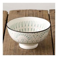 AXZHYX Bowl Ceramic Color Tableware Rice Bowl high-Foot Anti-scalding Millet Rice Bowl European Salad Bowl Hotel Tableware Home Noodles Boiled Fish Soup Bowl (Color : 1pcs)