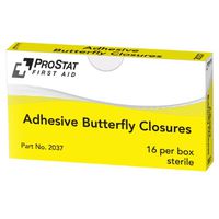 ProStat First Aid 2037 Front Line Butterfly Medium Closures Sterile Adhesive Bandage Strip (Pack of 16)