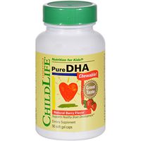 ChildLife Pure DHA 250mg Berry Chewable 90 Soft Gel Caps