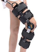 Hinged Knee Brace ROM Knee Immobilizer Brace Leg Braces Orthopedic Patella Knee Brace Knee Immobilizer Brace Support Orthosis, Adjustable for Left Leg and Right Leg(D002-1)