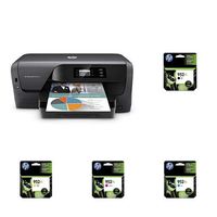 HP OfficeJet Pro 8210 Wireless Printer with Mobile Printing, HP Instant Ink & Amazon Dash Replenishment ready (D9L64A) with XL High Yield Ink Cartridges Bundle