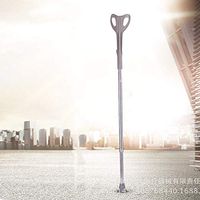 Aisson Adjustable Aluminum Forearm Elbow Crutches for The Disabled for Elderly,Gray（1pc）