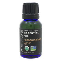 Aetos Cinnamon Bark Essential Oil .5 FL oz 4 Bottles 100% Pure, Organic, Non-GMO