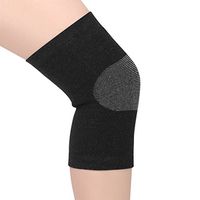 ZHENJIER Bamboo Fabric Knee Sleeves (One Pair) Knee Support For Joint Pain & Arthritis Pain Relief – Effective Support for Running, Jogging,Walking,Workout,Hiking and Recovery (black, Large)