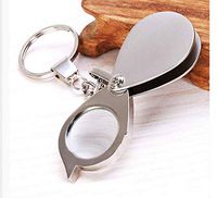 MYMGG Pocket Portable 15X Magnifier Keychain zinc Alloy Folding Magnifying Glass Loupe Glass Suitable for Jewellery Diamond Jewelers