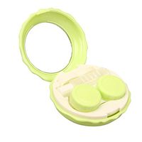 TONSEE Mini Simple Contact Lens Travel Case Box Container Kit Set Holder with Mirror (Green)