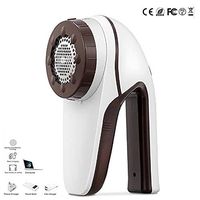 KELITE USB Rechargeable Lint Fuzz Remover Fabric Shaver Adjustable Shave Height for Fluff Fleece Clothes Sweater Knitwear Carpet Blankets. Effectively Quickly Portable Travel Supplies. (Brown-White)
