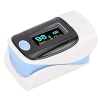 YK-80 Fingertip Oximeter, 0.96in HD OLED Screen Precision Fingertip Oximeter SpO2 PR Testing PI Monitor (Blue)