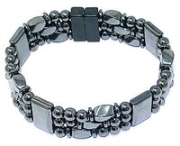 TRI-Power 3 Strand 100% Black Magnetic Hematite Bracelet with Powerful Rare Earth Magnetic Clasp (7.25")