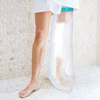 Full Leg Cast Cover for Shower, Waterproof Shower Bandage and Cast Protector for Broken Surgery Leg, Wound and Burns to Keep The Leg Foot Ankle Dry -Adult Full Leg Size(41Inches)