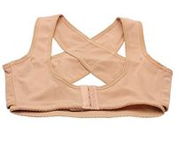 Ushoppingcart Lady Chest Breast Support Belt Band Posture Corrector Brace Body Strap Back Shoulder Vest Shaper (Nude: M)