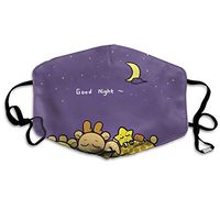 Hongclever Reusable Mouth Face Masks Sleeping Giraffe Earloop Mask Washable Outdoor Anti-Dust Allergy Windproof