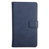 Yagghe Multifunction Universal Smartphone Protective Case for Google Pixel, iPhone, Galaxy, Leather Wallet Case Flip Cover Travel Storage Case Fits JUUL Vape BLU Electronic Cigarettes (Blue)