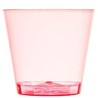 Fineline Quenchers 401-RD 1 oz. Neon Red Hard Plastic Shot Cup - 2500/Case