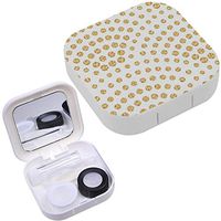 Portable Contact Lens Case Box Travel Kit Mirror + Bottle + Tweezers Container Holder [ Wavy ]