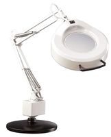 Luxo 16353LG IFM Magnifier, 30" External Spring Arm, 5-Diopter, Weighted Base Mount, Light Grey