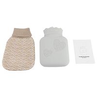 Hot Water Bottle Small - Hot Water Bottle Cooler suitable for Microwave, Silicone, Small/Large (Size : Large)