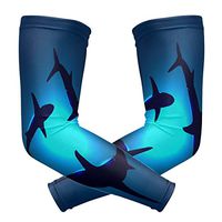 ZZKKO Sea Dolphin Cooling Arm Sleeves Cover Uv Sun Protection for Men Women Running Golf Cycling Arm Warmer Sleeves 1 Pair