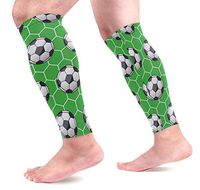 LEVEIS Fussball Muster Calf Compression Sleeves,Leg Performance Support for Shin Splint Calf Pain Relief Men & Women Guards Sleeves for Running Cycling 1 Pair