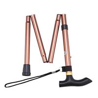 Folding Cane Foldable Walking Cane for Men,Women,Fold up,Collapsible,Adjustable,Adjustable 5 Levels,Cane and Cane Tips, （Brown）