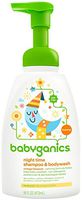 BabyGanics Foamin' Fun Night Time  Shampoo & Bodywash, Natural Orange Blossom, 16 Fluid Ounce, 1 Pack