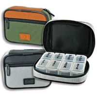 Green Men's 8 Compartment Pill & Vitamin Case