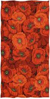 ThinkingPower Beautiful Red Poppy Flowers Floral Pattern Soft Highly Absorbent Guest Large Home Decorative Hand Towels Multipurpose for Bathroom, Hotel, Gym and Spa, 19.7x39.4 Inches