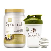 Solgar Spoonfuls Vegan Protein Powder with Blender Bottle - Vanilla Chai Flavor, 14 Servings - Nutritional Shake w/Probiotics, Digestive Enzymes - Non GMO, Gluten & Dairy Free - 3 Scoops Per Serving